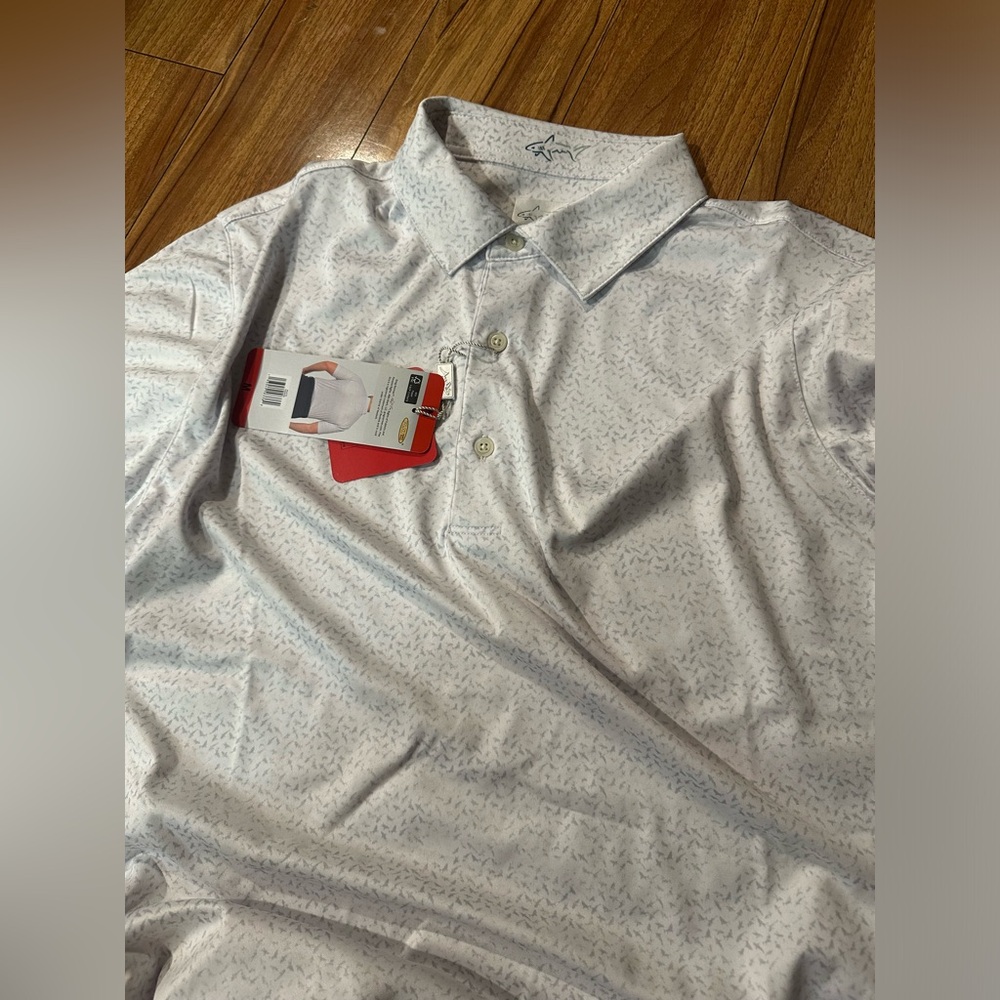 Greg norman white polo mens sz m nwt